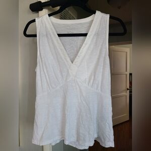 Banana Republic V-Neck White Tank Top